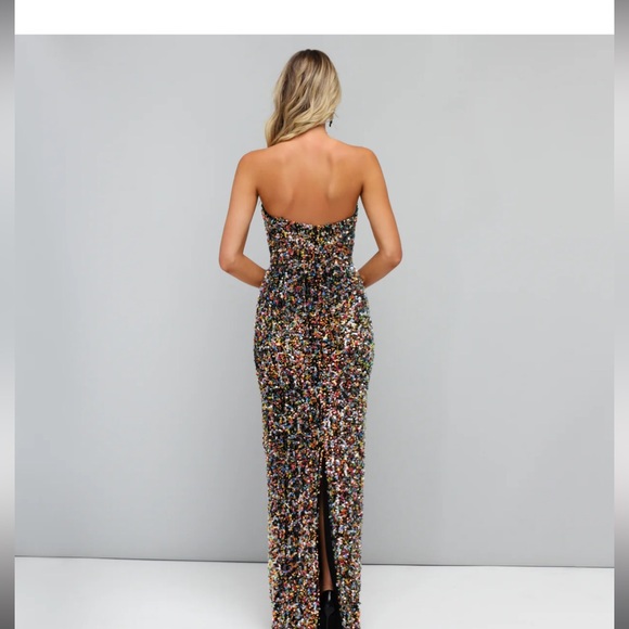 BNWT Helsi Serena gown Iridescent multi/black XL - Picture 3 of 8